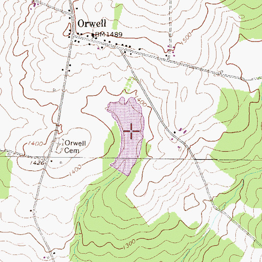 Topographic Map of Lake Bonin, PA