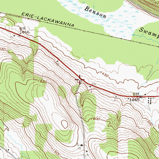 Topographic Map of John Pondell Corners, PA
