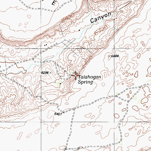 Topographic Map of Talahogan Spring, AZ