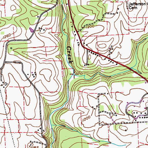 Topographic Map of Vaur Run, PA
