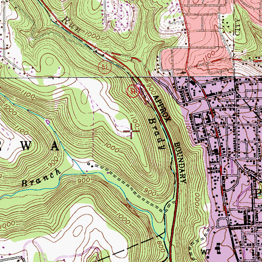 Topographic Map of Pleasantview, PA