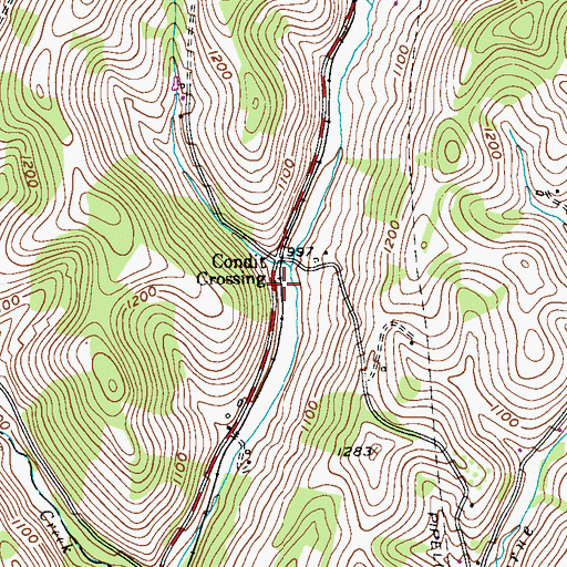 Topographic Map of Nolton Station, PA