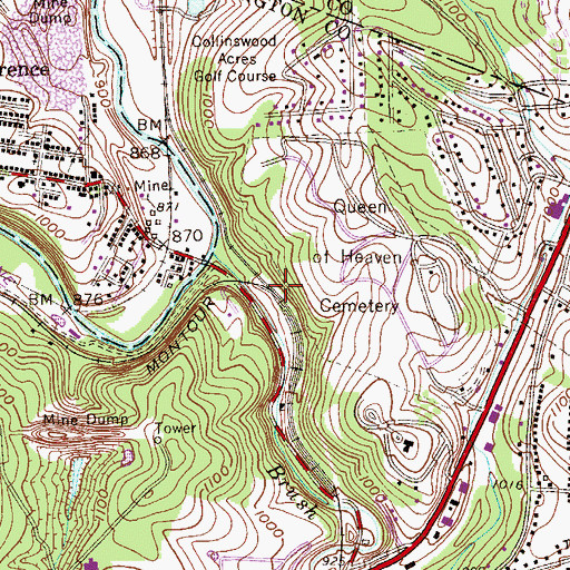 Topographic Map of Hyland Station (historical), PA