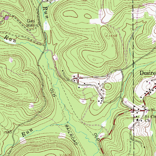 Topographic Map of Eleanor, PA