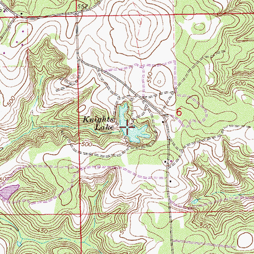 Topographic Map of Knights Lake, AL
