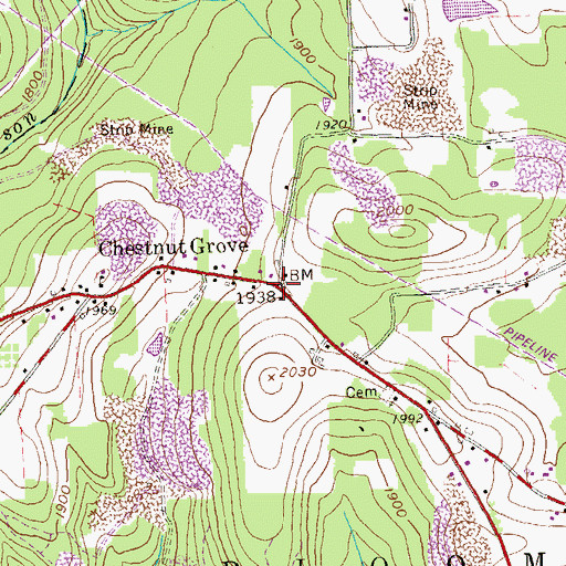 Topographic Map of Laborde, PA