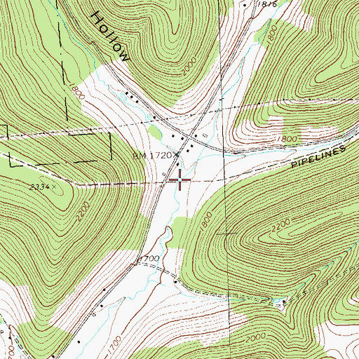 Topographic Map of Fisk Hollow Run, PA