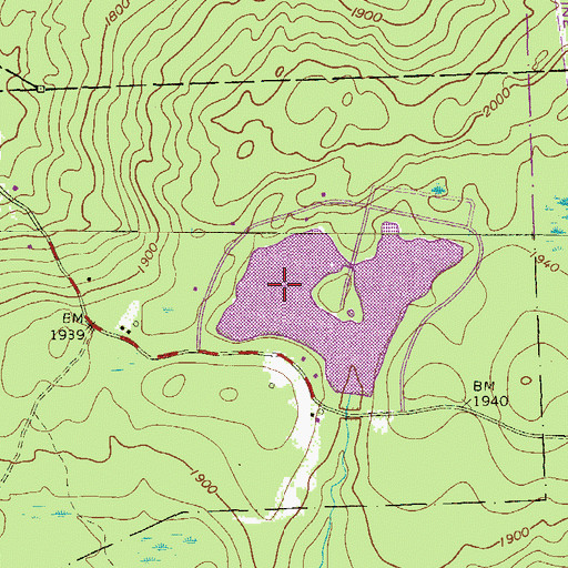 Topographic Map of Lake Aleeda, PA