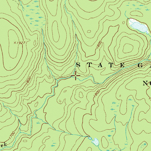 Topographic Map of Red Run Creek, PA