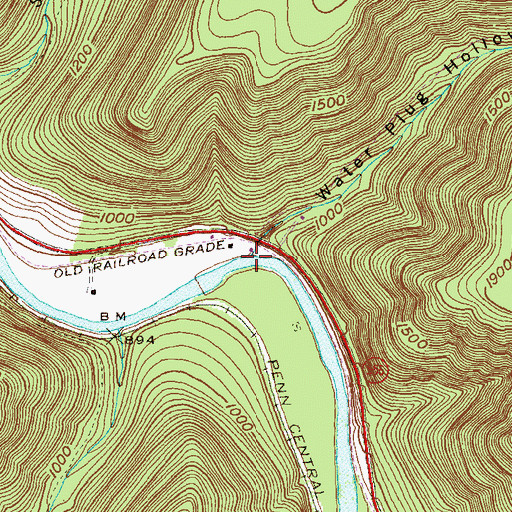 Topographic Map of Stone Quarry Run, PA
