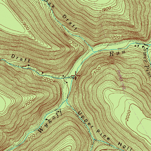 Topographic Map of Foley Branch, PA