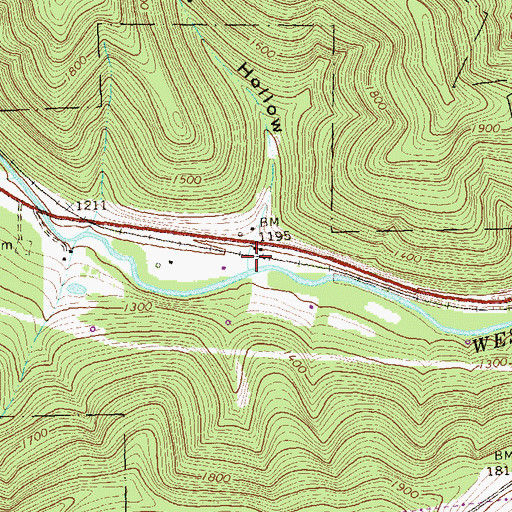 Topographic Map of Mud Run, PA