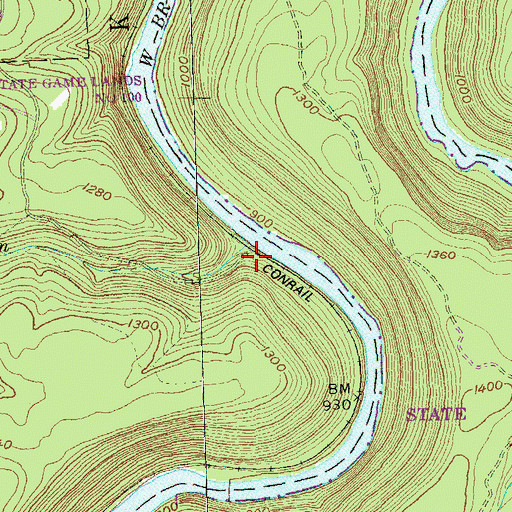 Topographic Map of Mount Carmel Number 2 Mine Station, PA