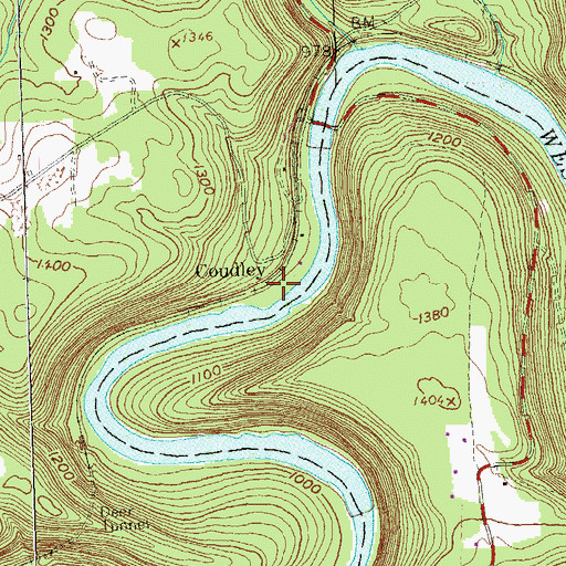 Topographic Map of Frenchville Station, PA