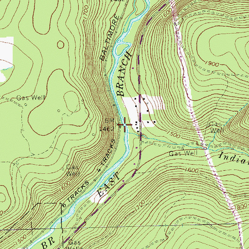 Topographic Map of Clarion Junction Station, PA