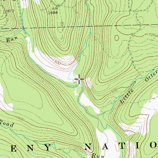 Topographic Map of Standing Stone Run, PA