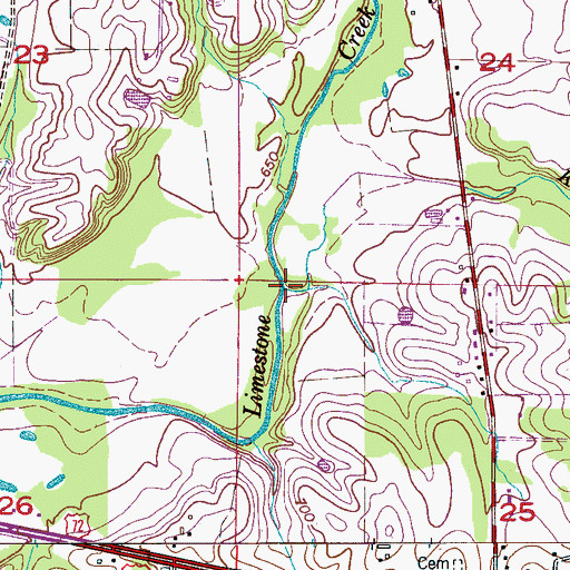 Topographic Map of Knox Creek, AL