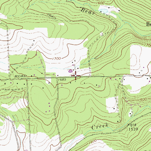 Topographic Map of Benzinger, PA