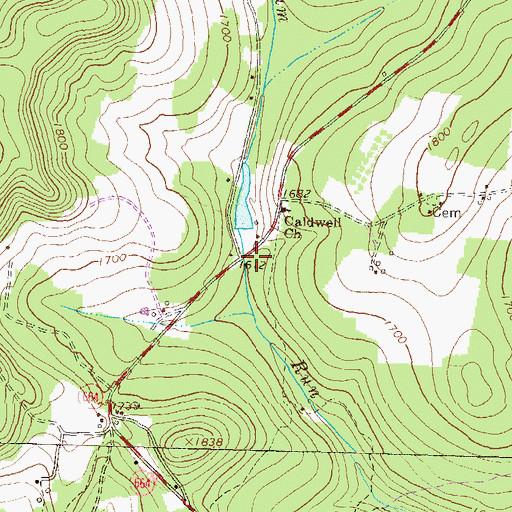 Topographic Map of Gallagher, PA