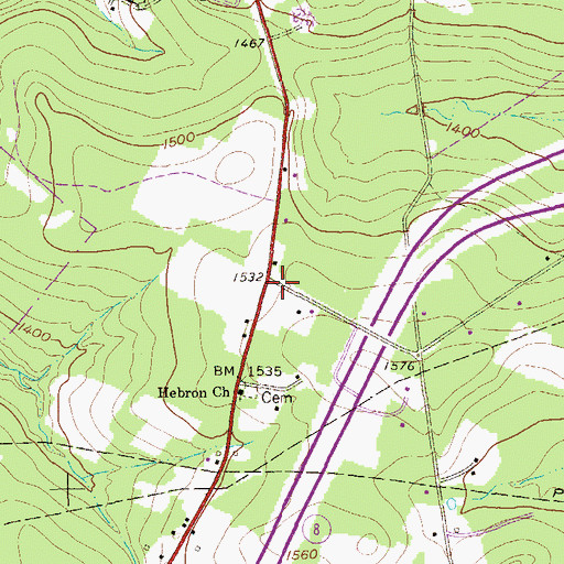 Topographic Map of Twin Oaks, PA