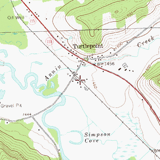Topographic Map of Turtle Point Station, PA