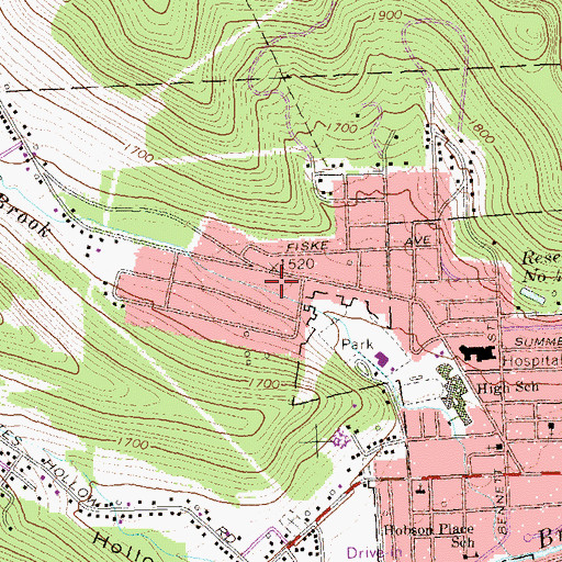 Topographic Map of West Bradford, PA