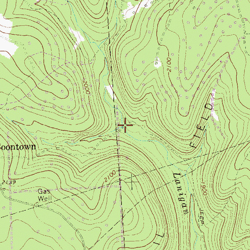 Topographic Map of Beckwith Run, PA