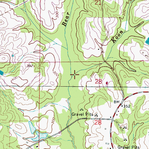 Topographic Map of Koon Branch, AL
