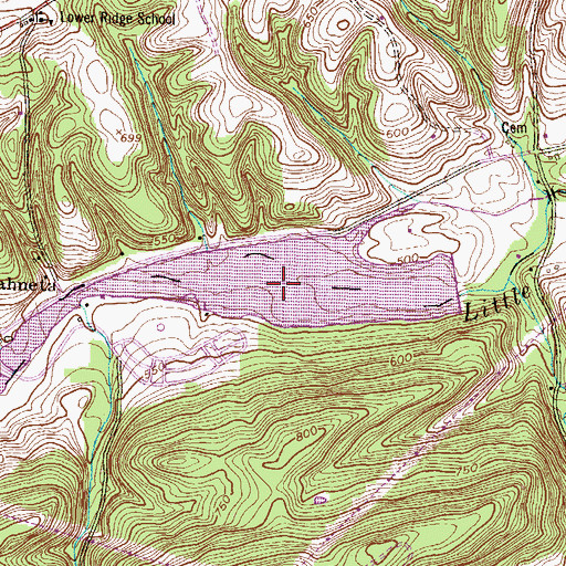 Topographic Map of Little Buffalo Lake, PA