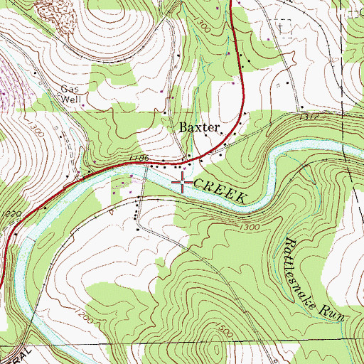 Topographic Map of Thompson Run, PA