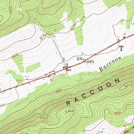 Topographic Map of Gramere, PA