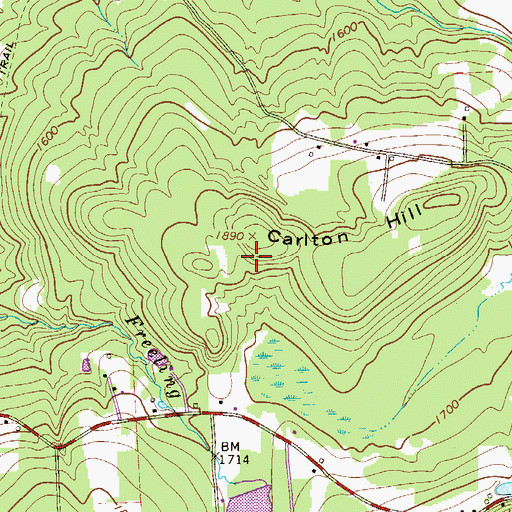 Topographic Map of Panther Lake, PA