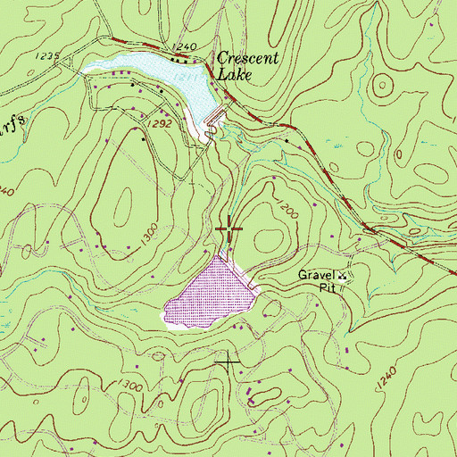 Topographic Map of Pocono Mountain Water Forest, PA
