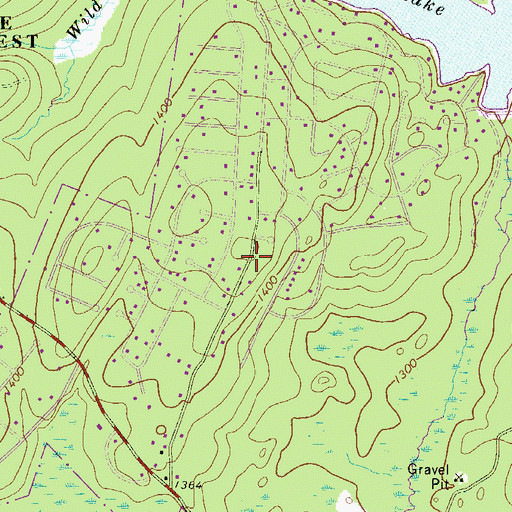 Topographic Map of Sunrise Lake, PA