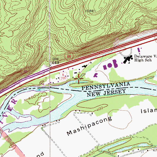 Topographic Map of Rosetown Creek, PA