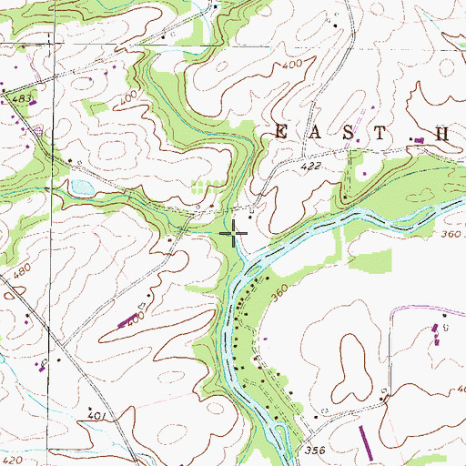 Topographic Map of Raccoon Creek, PA
