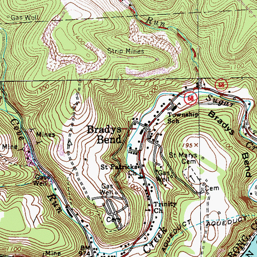 Topographic Map of Saint Stephens Church (historical), PA
