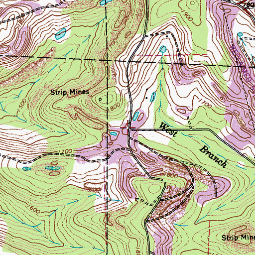 Topographic Map of Gorman Summit, PA