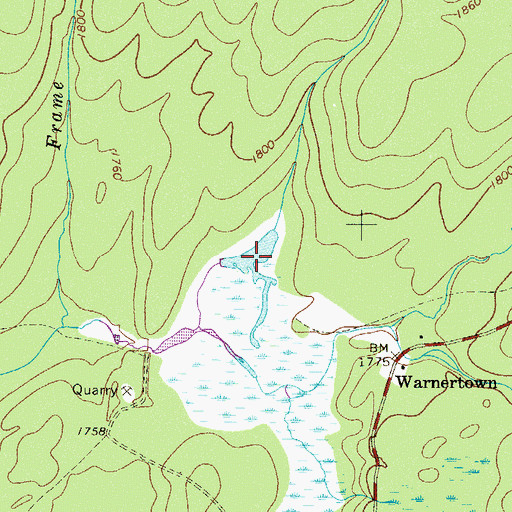 Topographic Map of Ice Pond, PA