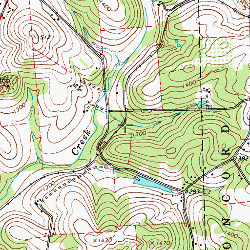 Topographic Map of Thorn Station (historical), PA