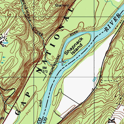 Topographic Map of Spackmans Creek, PA