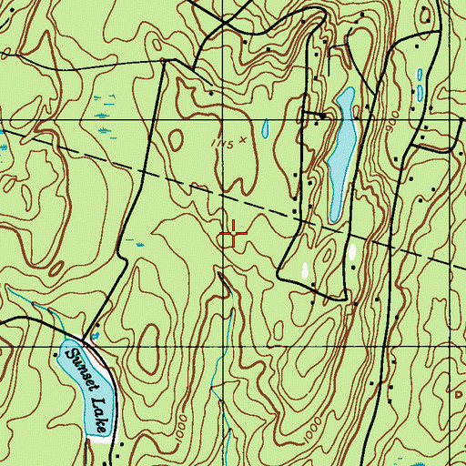 Topographic Map of Pocono Mountain Lake Estates, PA