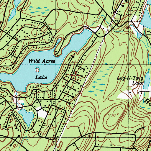 Topographic Map of Wild Acres, PA