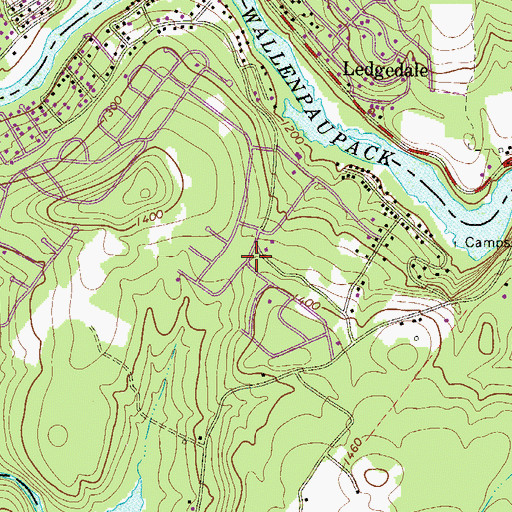 Topographic Map of Lake Wallenpaupack Estate, PA