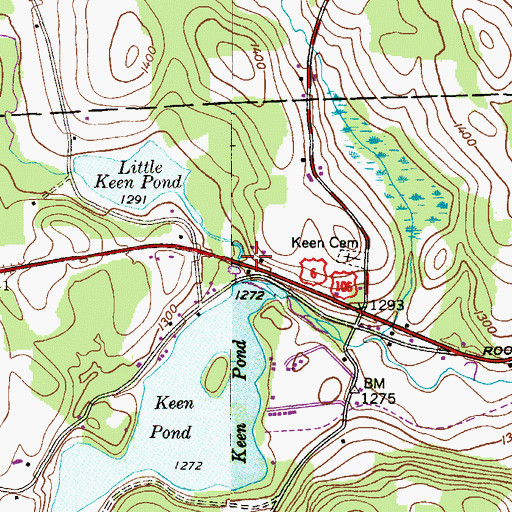 Topographic Map of Keen, PA