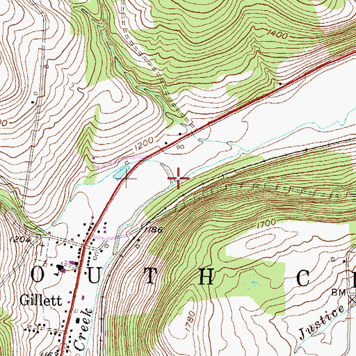 Topographic Map of Canaan Run, PA