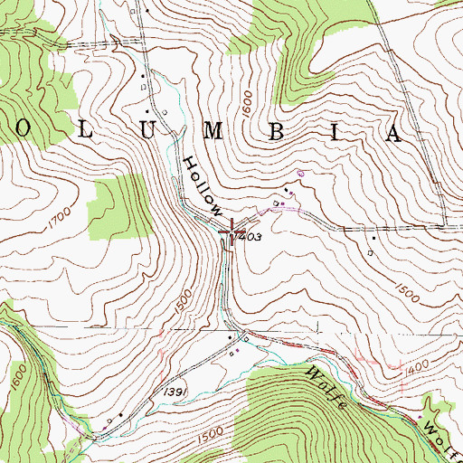 Topographic Map of Virtus, PA