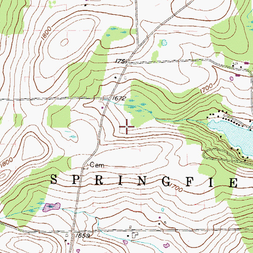 Topographic Map of Cole Airport (historical), PA