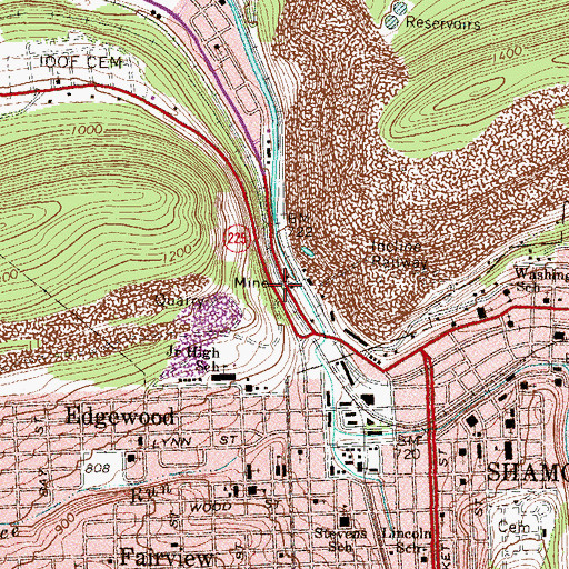Topographic Map of Hern Junction, PA