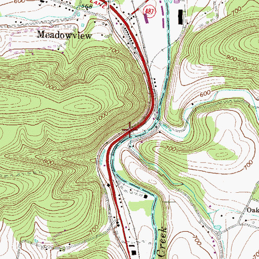 Topographic Map of Bar Mac Ramp Station, PA